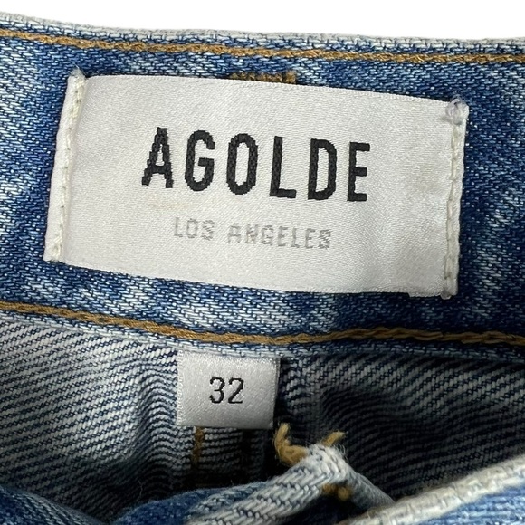 AGOLDE 90's Pinch Distressed Button-fly 100% Cotton Jeans Plus Size 32 - Picture 5 of 8